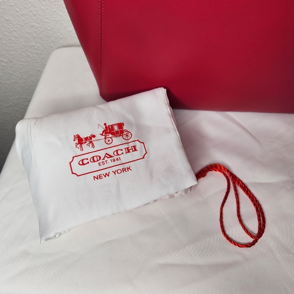 Coach Pink Leather Tote Bag F26103 - Picture 3 of 16